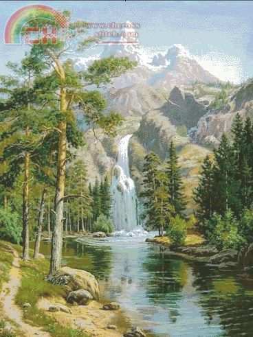 Levron_Landscape with a waterfall.jpg