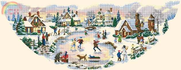 Dimensions 08641 - Skater\'s Village Tree Skirt_xsd.jpg
