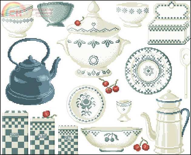 Les duos de DMC Bon Appetit 6-Vaisselle de campagne.jpg