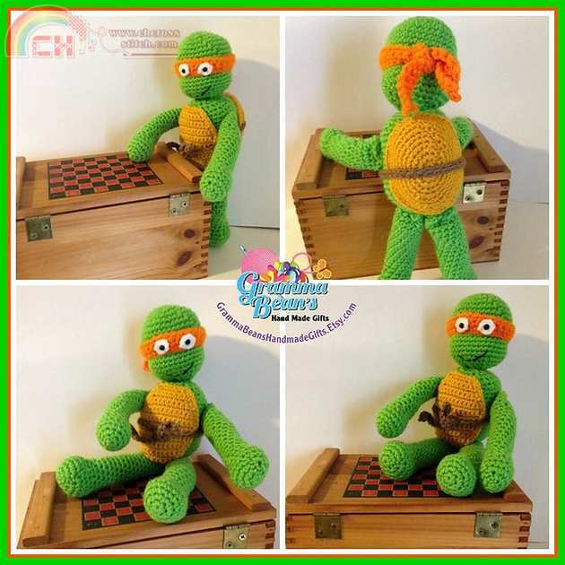Ninja Turtle Doll by Gramma Beans