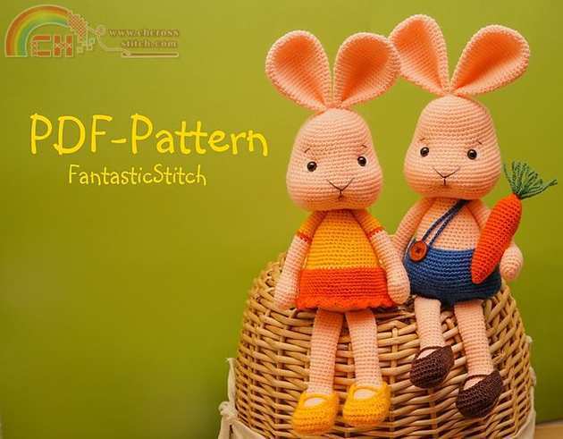 Crochet Pattern Easter Bunny Carrot 35 Pages by Anastasia Eisenberg.jpg