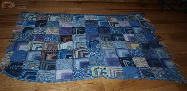 blanket or socks yarn  hooded poncho.JPG