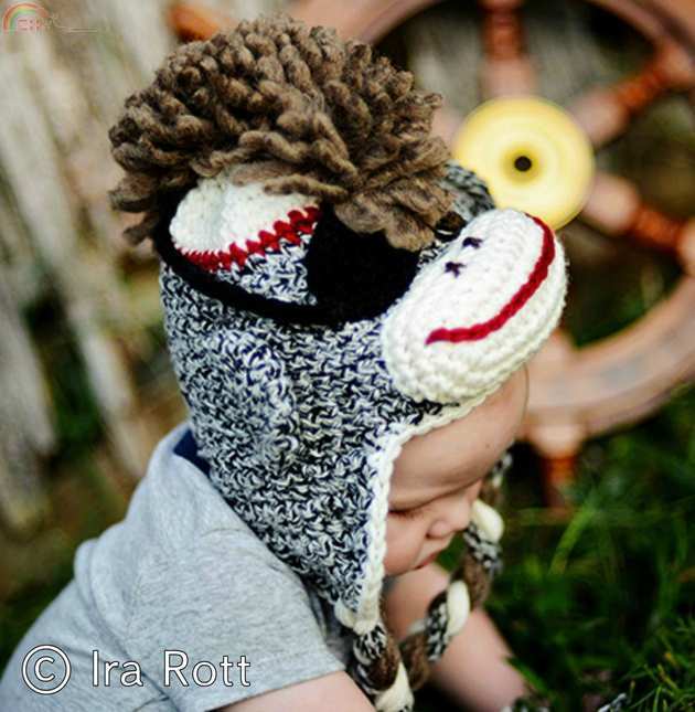 Pirate Sock Monkey Hat