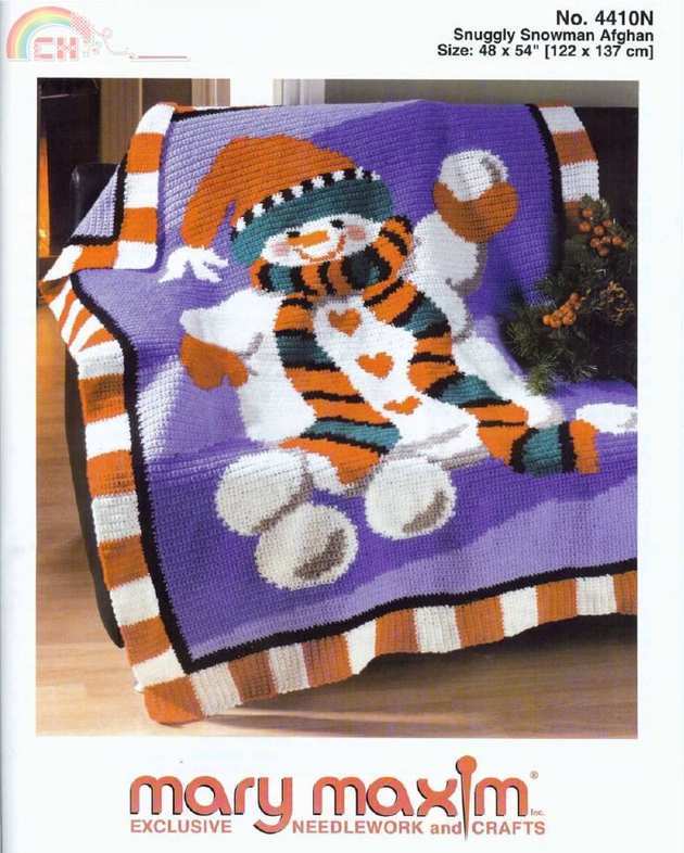 Mary Maxim - 4410N - Snuggly Snowman Afghan (c).JPG