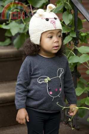 Rabbit hat by Lion Brand