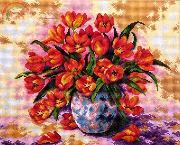 Almaznaja Zhivopis AZH-318 Tulips in a Vase.jpg