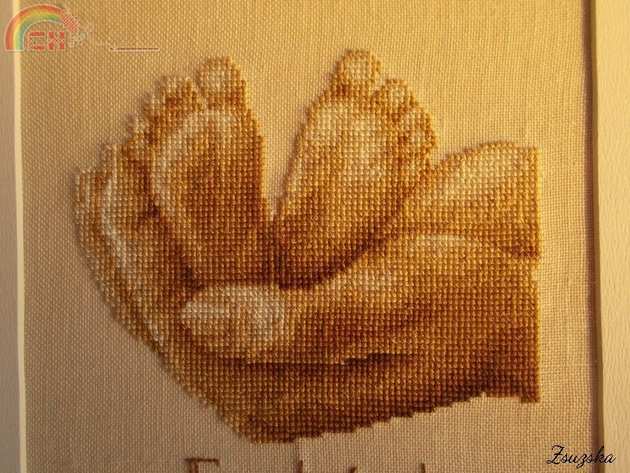 vervaco, baby, feet,  born, cross stitch, sepia (3).JPG