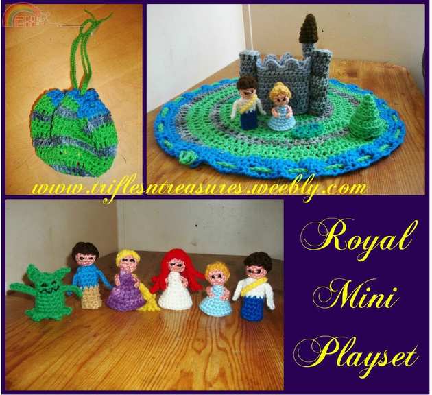 all in one playset. mat, figures , mat becomes carry bag.