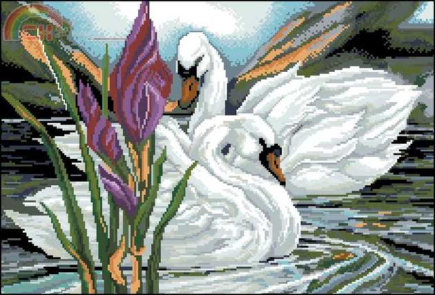 Zolotoe runo Z-019 Swans ideal couple.jpg