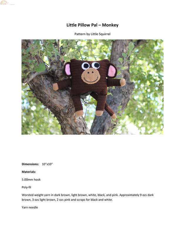 Little Pillow Pal – Monkey