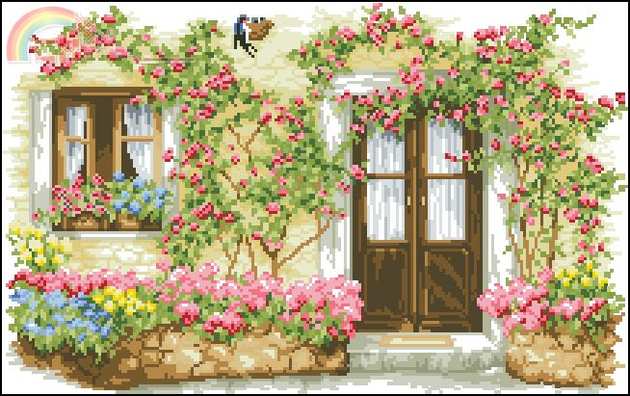 Vervaco 30.677 Door and flowers.jpg