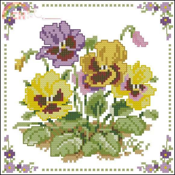 Vervaco 70.869 Bordered Pansies.jpg