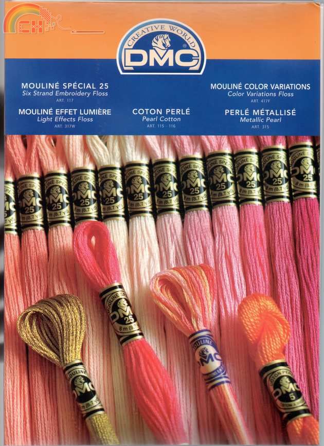 DMC Mouliné Color Chart W100A 
