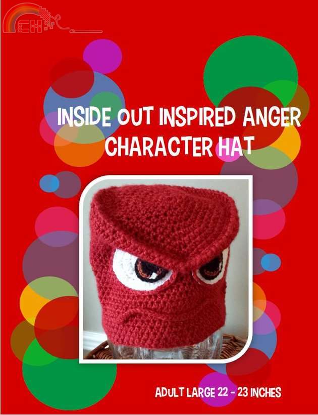 Inside Out Anger Character Hat