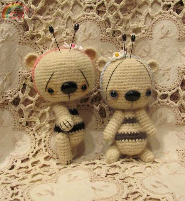Honey Bea - A Thread Crochet Bumble Bee Bear