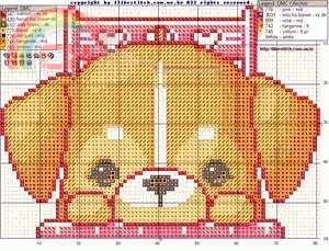 Puppy in a Pink Chair