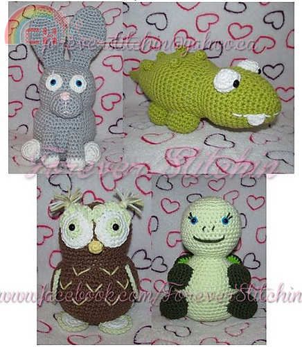 Forever Stitchin - Jodi Stredulinsky - Fave Creatures Pattern Pack Set 1.jpg
