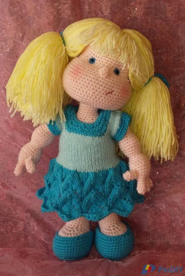 Crafty Threads - Shelly Holder - Matilda Dolly - Blonde wig and Blue dress.jpg