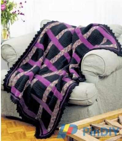 Lion Brand Yarn Nº 20060AD – Woven Ribbon Afghan – Free.JPG