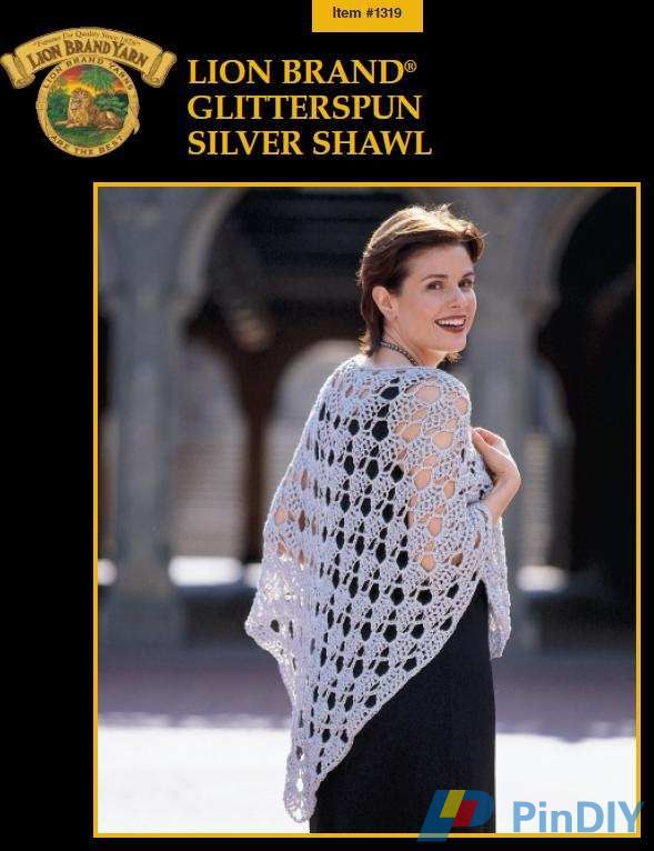 Lion Brand Yarn Nº 1319 – Silver Shawl - Free.JPG