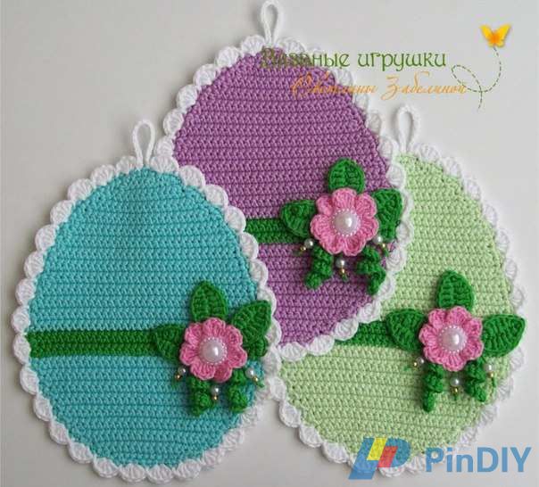 Easter Eggs potholder