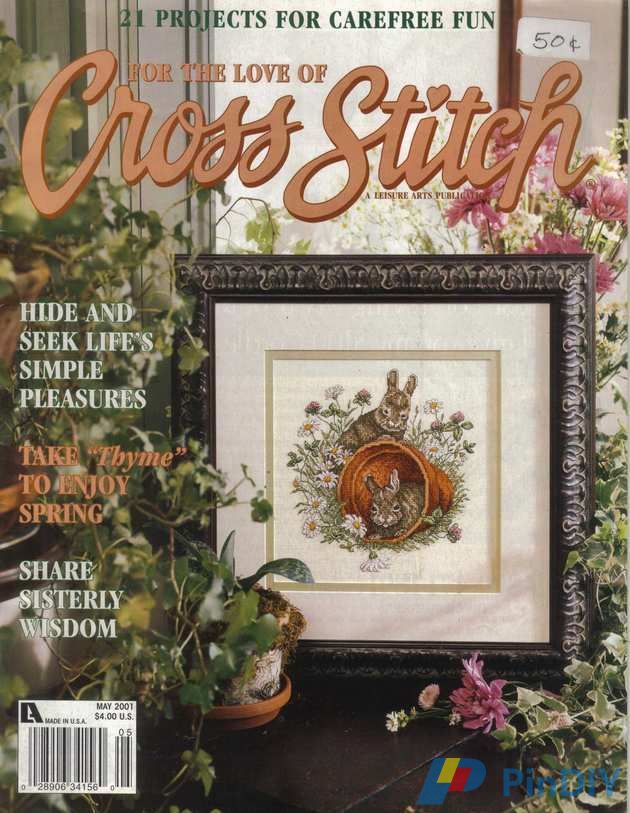 For The Love of Cross Stitch - Leisure Arts - May 2001.jpg