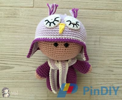 Yoyo Amigurumi doll with Owl Hat