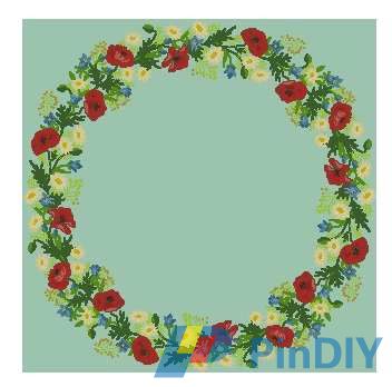 tablecloth summerflowers (poppy, bluebell, daisy) from Ariadne Kruissteek Extra 1983 .jpg