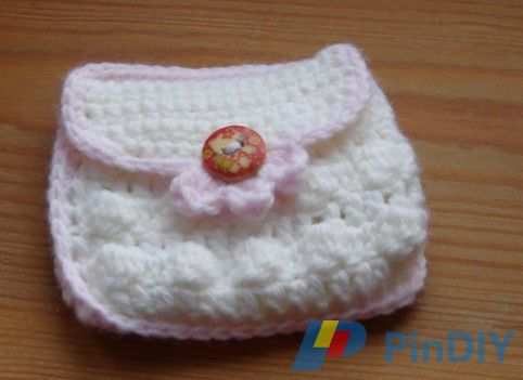Small Coin Purse with Button 