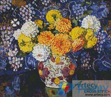 Vase of Flowers by Theo Van Rysselberghe (80) 200x175