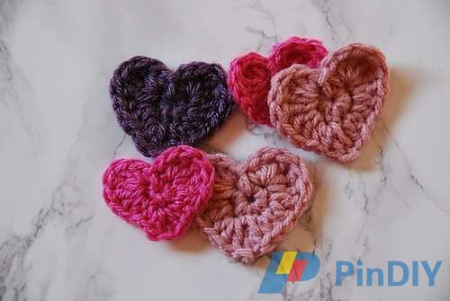 Crochet Heart Clothing Patch