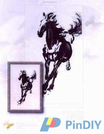I love cross stitch XBH-002 Running Horse.jpg