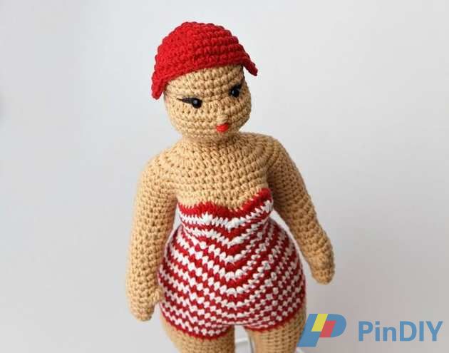 Chubby Beach Lady Doll