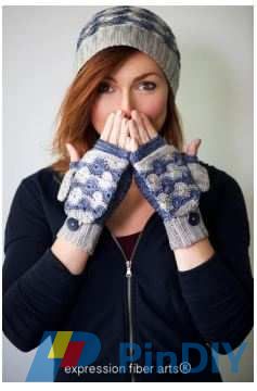 Traveler Hat and Mitten Crochet Set