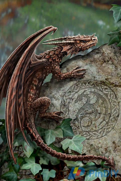 HAEANSMINI 1239 Mini Spiney Woodland Hopper by Anne Stokes.jpg