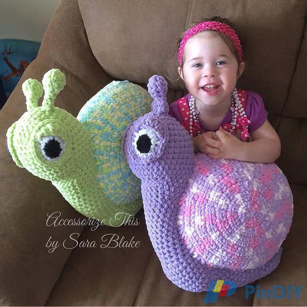 Accessorize This Designs - Sara Blake - Winston the Snail Pillow Buddy 1