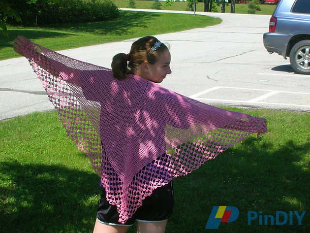 Bobble Shawl - Schal med muscher3.JPG