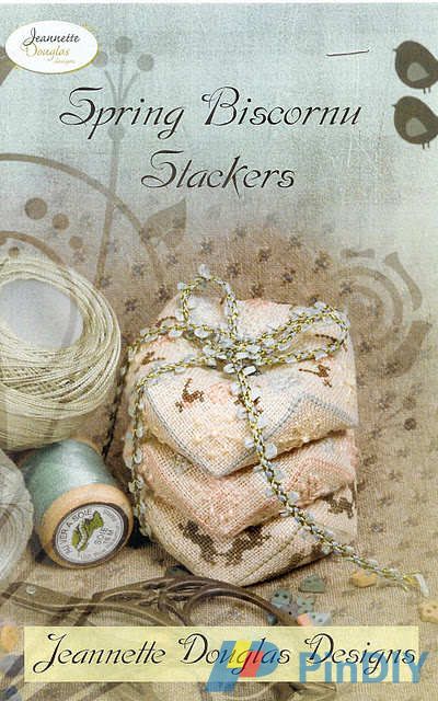 Jeannette Douglas Designs  - Spring Biscornu Stackers