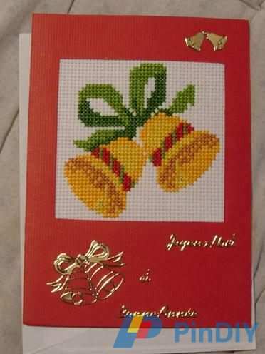 carte de voeux en broderie