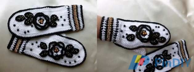 Fantacy Crocheted Mittens