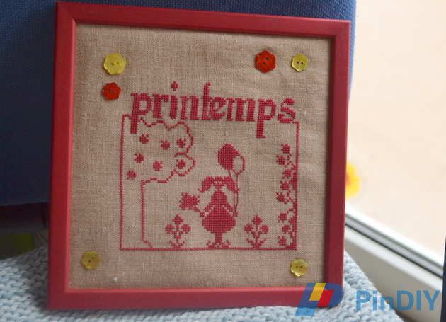 broderie "le printemps"