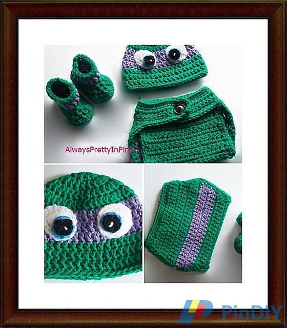 Always Pretty in Pink - Wanetta Cavanaugh - Ninja Turtle Diaper cover Set.jpg