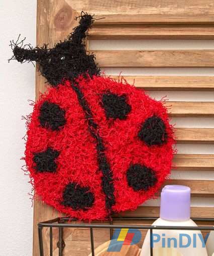 Lucky Ladybug Scrubby Knitting Pattern