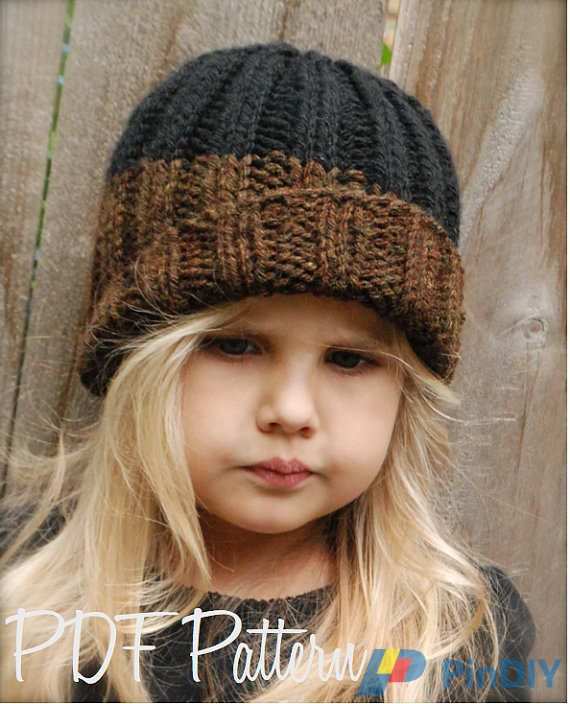 The Velvet Acorn Knitting Pattern The Slate Cap by Heidi May Toddler Child Adult Sizes
