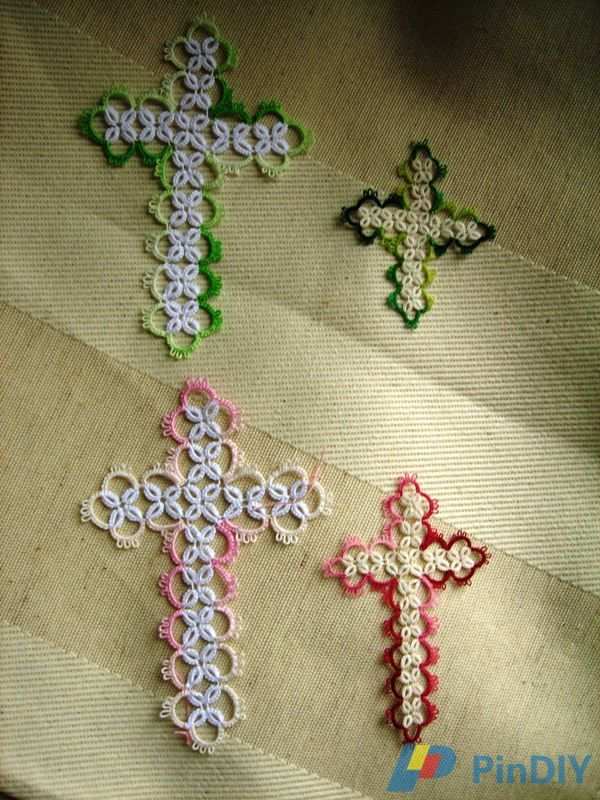 mes croix en frivolité