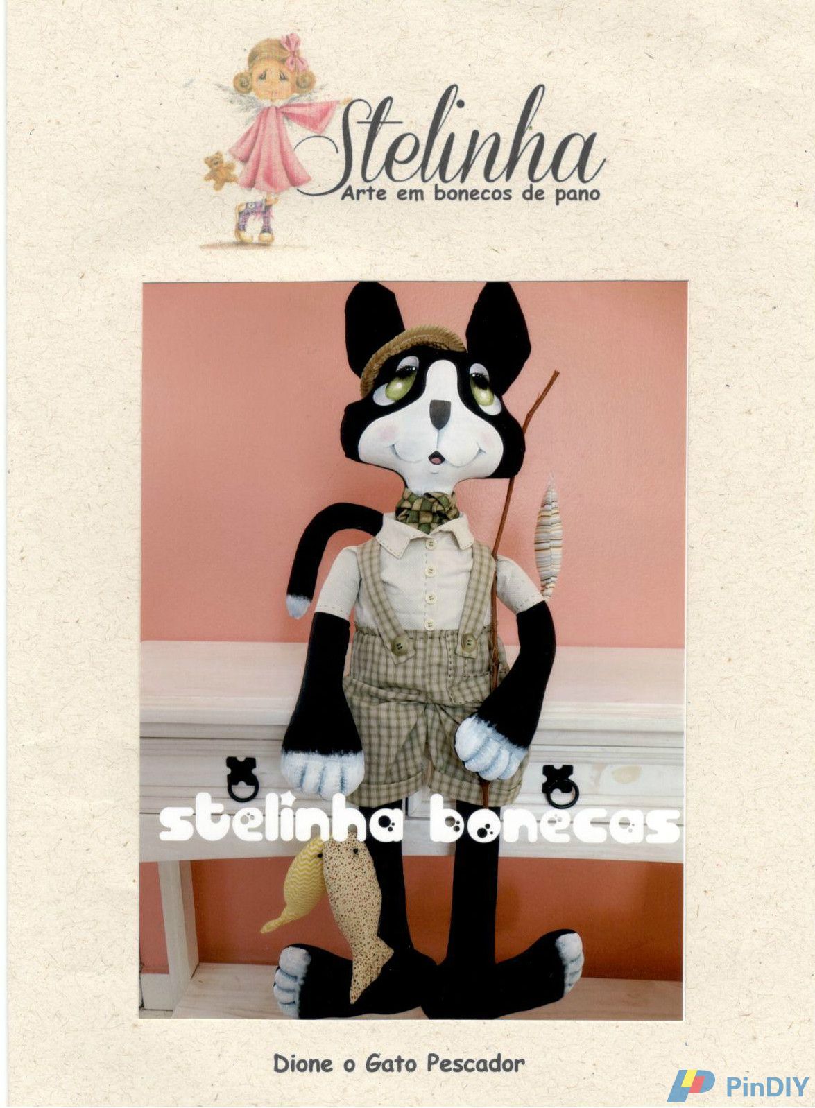 Dione o Gato Pescador - Stelinha Bonecas 1.jpg