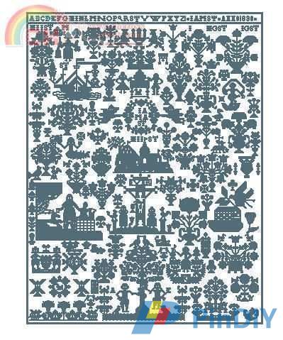 Permin 39 9441-Blue Sampler 1830.jpg
