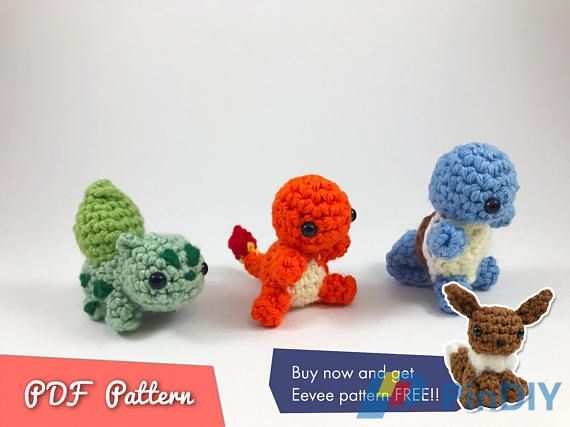 Louies Loops - Louis Mensinger - Pokemon Starters Amigurumi Kawaii Keychain Mini.jpg