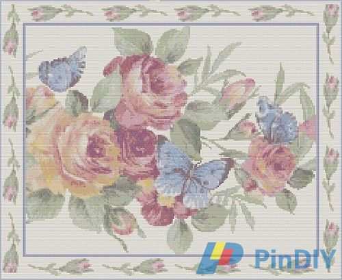 Cross Stitch Canepa - Butterfly Flowers.JPG
