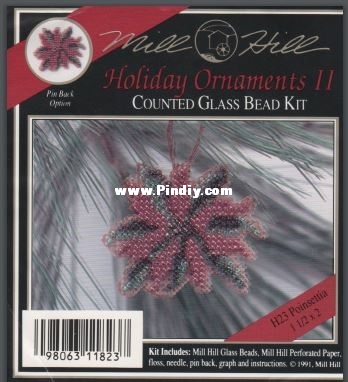 Mill Hill H23 Holiday Ornaments II Poinsettia.JPG